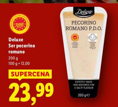 Ser pecorino romano Deluxe promocja w Lidl