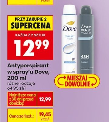 Antyperspirant w spray'u  200 ml promocja w Biedronka