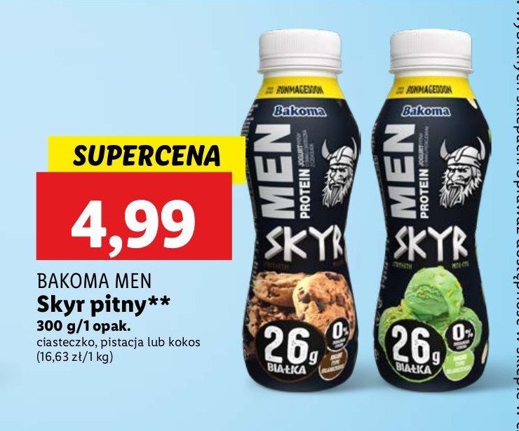 Jogurt kokosowy Bakoma men skyr protein promocja