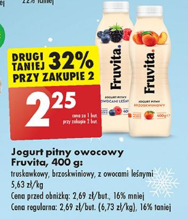 Jogurt truskawka Fruvita promocja w Biedronka