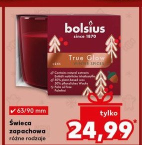 Świeca zapachowa w szkle winter spices Bolsius promocja w Kaufland