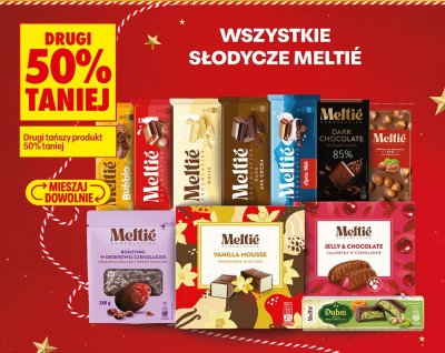 Słodycze wszystkie rodzaje drugi produkt -50% promocja w Biedronka