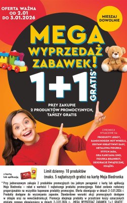 Zabawki 1+1 GRATIS promocja w Biedronka