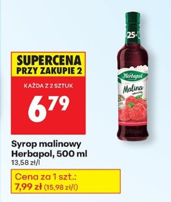 Syrop malinowy promocja w Biedronka