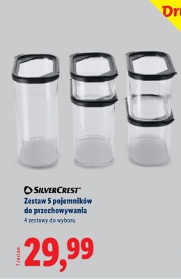 Zestaw 5 pojemników do przechowywania promocja w Lidl