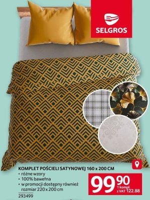 Komplet pościeli satynowej promocja w Selgros