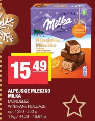Alpejskie mleczko Milka Mondelez wybrane rodzaje promocja w SPAR