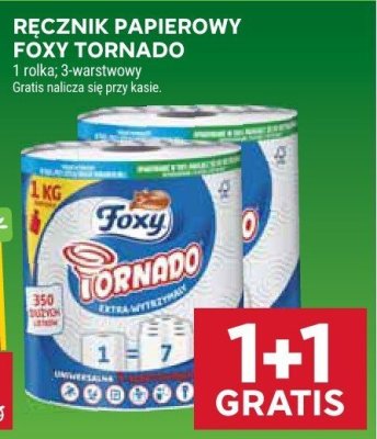 Ręcznik papierowy Tornado 1 rolka, 3-warstwowy promocja w Stokrotka