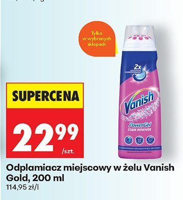 Odplamiacz miejscowy w żelu Vanish Gold promocja w Biedronka
