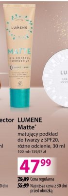 Podkład Lumene Matte matujący podkład do twarzy z SPF20, różne odcienie, 5 ml promocja w Hebe