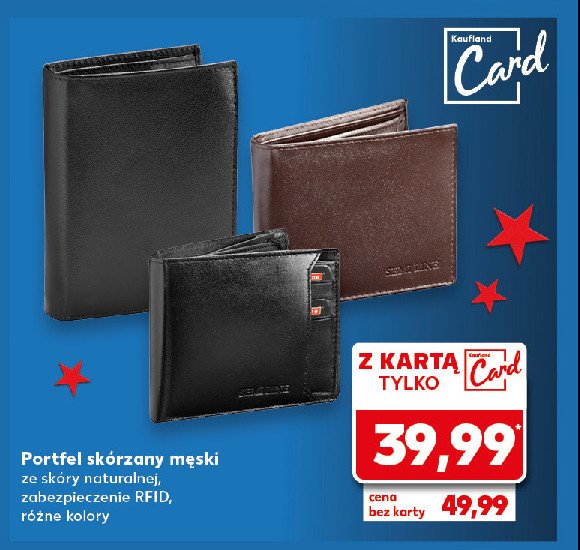 Portfel skórzany męski promocja w Kaufland