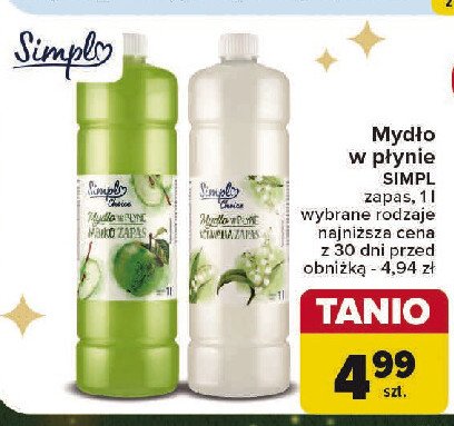 Mydło w płynie jabłko Simpl promocja