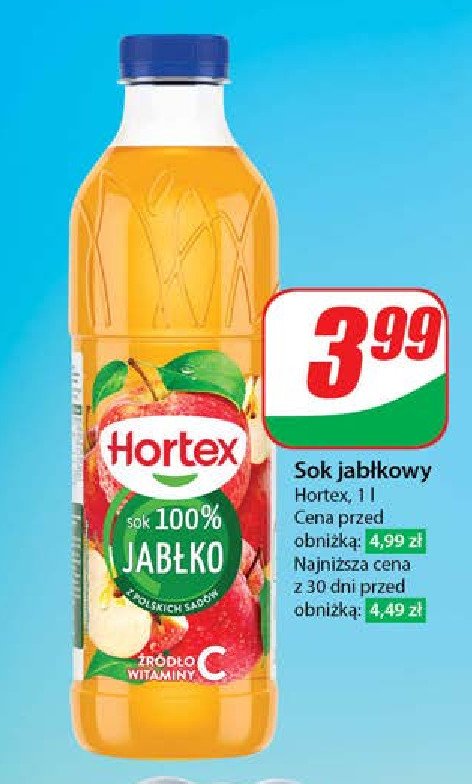 Sok jabłkowy Hortex promocja w Dino