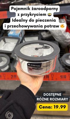 Pojemnik żaroodporny z przykryciem promocja w Kaufland