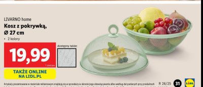 Kosz z pokrywką 27 cm LIVARNO HOME promocja