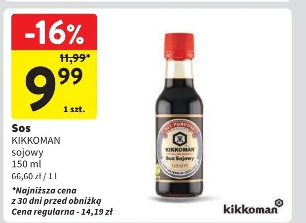 Sos sojowy Kikkoman promocja w Intermarche