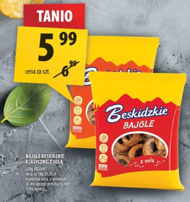 Przekąska Bajgle Beskidzkie klasyczne z solą promocja w Arhelan