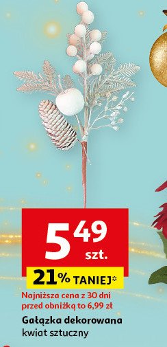 Gałązka dekoracyjna 60 cm Actuel promocja w Auchan