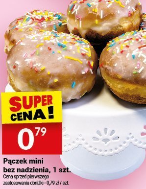 Pączek mini bez nadzienia, 1 szt. promocja w Twój Market