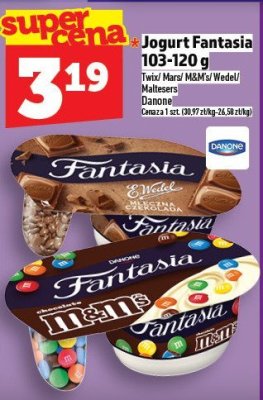 Jogurt Fantasia Danone 103-120 g promocja w TOPAZ