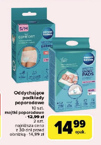 Podkłady oddychające poporodowe Canpol babies promocja w Carrefour