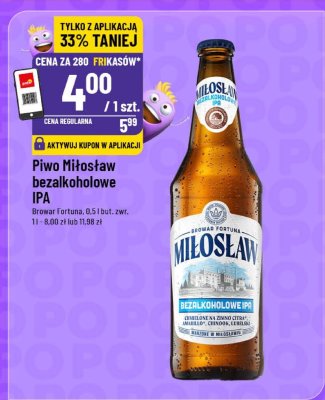 Piwo bezalkoholowe Miłosław IPA promocja w POLOmarket