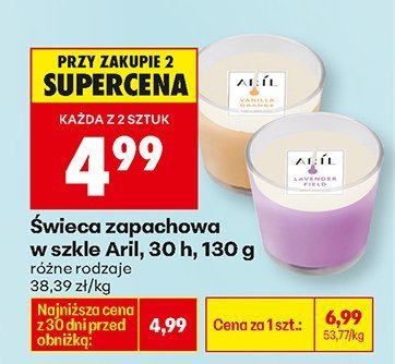 Świeca zapachowa w szkle 30 h różne rodzaje promocja w Biedronka