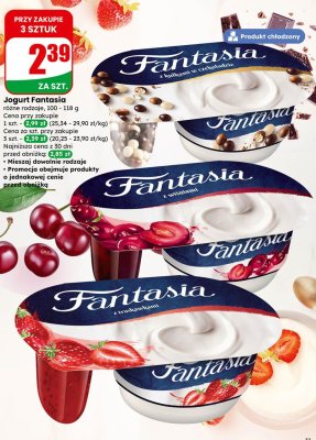 Jogurt Fantasia różne rodzaje promocja w Dino
