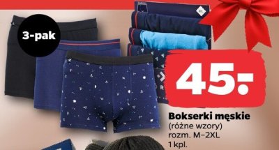 Bokserki męskie (różne wzory) 3-pak promocja w Netto