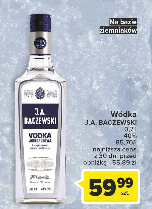 Wódka J.a. baczewski monopolowa promocja