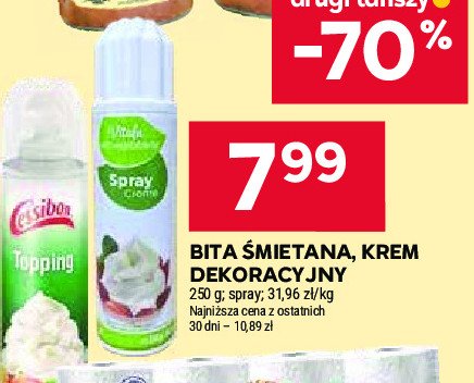 Śmietanka w sprayu topping CESSIBON promocja