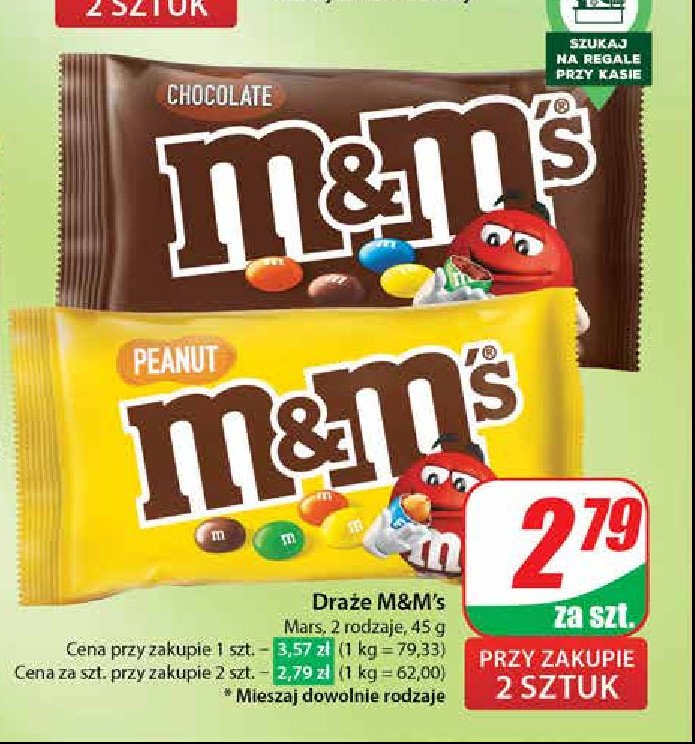 Draże orzechowe M&m's promocja