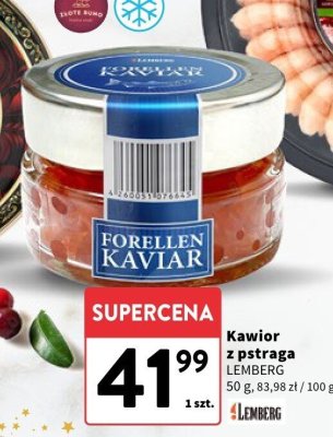 Kawior z pstrąga LEMBERG promocja w Intermarche