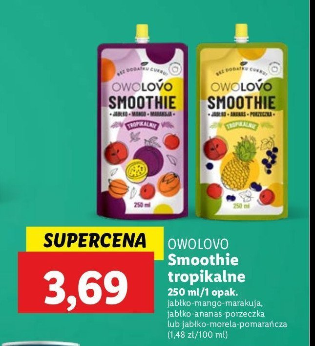 Smoothie jabłko-mango-marakuja Owolovo promocja