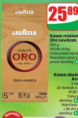 Kawa mielona Oro 250 g promocja w Dino