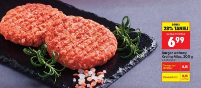 Burger wołowy  promocja w Biedronka