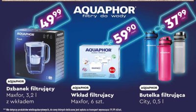 Dzbanek filtrujący Maxfor, 3,2 l z wkładem AQUAPHOR promocja w Biedronka
