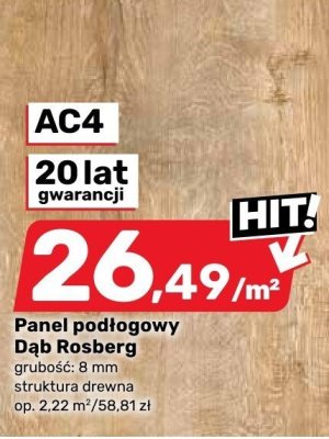 Panel podłogowy Dąb Rosberg Bricomarche promocja w Bricomarche