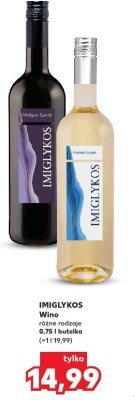 Wino Imiglykos 0,75 l, różne rodzaje promocja w Kaufland