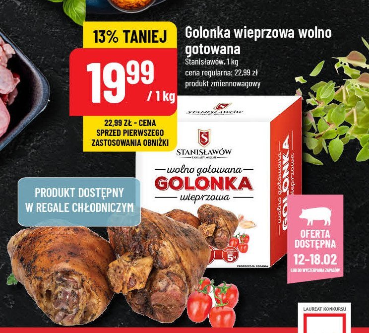 Golonka wieprzowa wolno gotowana Stanisławów promocja