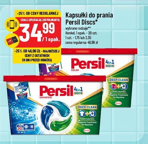 Kapsułki do prania 4in1 color deep clean Persil discs promocja