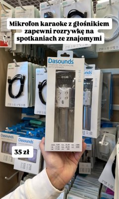 Mikrofon karaoke z głośnikiem Dasounds promocja w Pepco