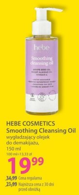 Wygładzający olejek HEBE COSMETICS Smoothing Cleansing Oil do demakijażu promocja w Hebe