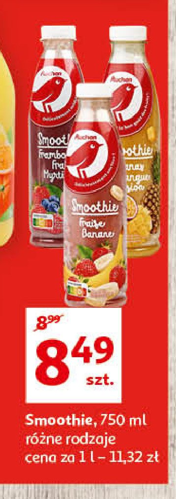 Smoothie tropikalne owoce Auchan promocja