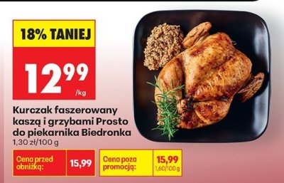 Kurczak faszerowany kaszą i grzybami Prosto do piekarnika  promocja w Biedronka
