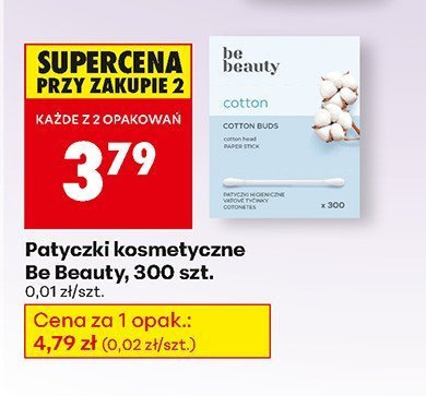 Patyczki kosmetyczne Be Beauty, 300 szt. promocja w Biedronka