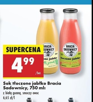 Sok tłoczony jabłko i biała guawa Bracia sadownicy promocja