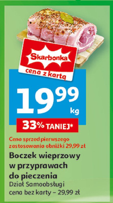 Boczek wieprzowy z przyprawami promocja w Auchan