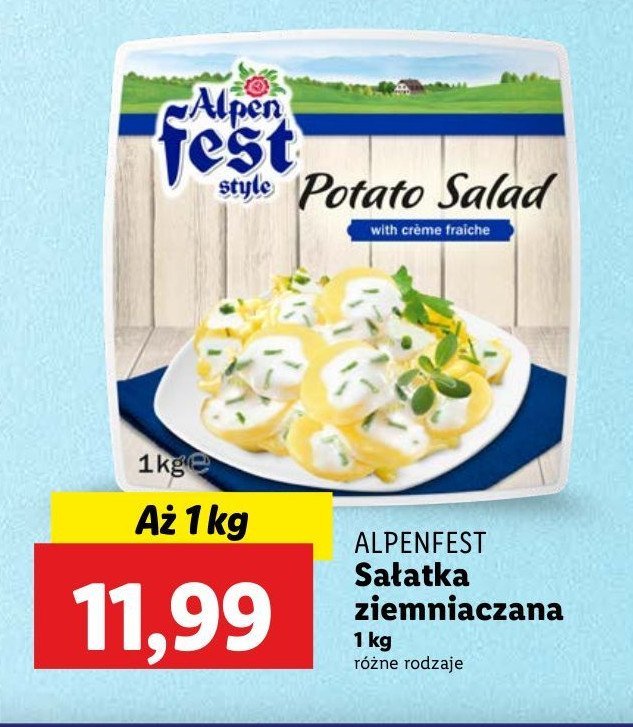 Sałatka ziemniaczana z sosem kremowym Alpen fest promocja