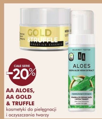Kosmetyki AA Aloes, AA Gold & Truffle promocja w Super-Pharm